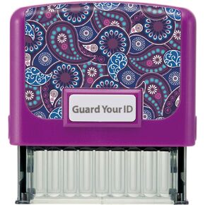 Identity Theft Prevention Confidential Security Stamp 2.25" x 0.75" 3 Pack Refills