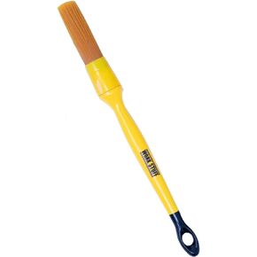 Premium Car Detailing Brush - Synthetic Soft Britles for Gentle Cleaning Exterior and Interior - Albino Orange (16mm)