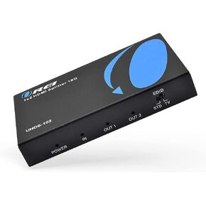 OREI UltraHD 4K @ 60 Hz 1 X 2 HDMI Splitter 1 in 2 Out 2 Port 2: 8-Bit - HDMI 2.0, HDCP 2.0, 18 Gbps, EDID, Duplicate/Mirror 4K Screens - UHDS-102