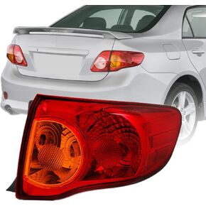munirater Outer Body Right Tail Light Assembly Replacement for 2009-2010 Toyota Corolla OE-Style, Replaces Tail Light Rear Brake Lamp Passenger Side