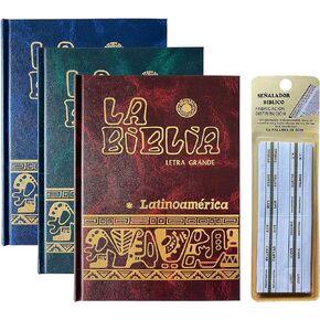 La Biblia Catolica Latinoamericana Letra Grande Edicion Cartone en Español con Señalador Biblico - The Latin American Catholic Bible Spanish Edition with Bookmarks (Blue)
