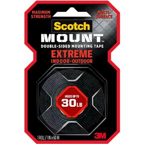 Scotch Mounting, Fastening & Surface Protection 414P Extremely Strong Mounting Tape, 1 Count, Black