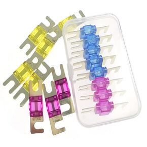 70A, 80A, 100A, 125A, 120A, 150A, 200A Mini ANL Fuse 70A/80A/100A/125A/120A/150A/200A Car Audio Fuse Suitable for Automotive Marine Audio Video Electronic System（7 pcs）