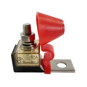 250 Amp MRBF Terminal Fuse Block Kit (Fuse Included) – Single Stud 5/16'' (M8) Compact High-Amp Marine Rated Battery Fuse – 58V DC Maximum, IP66 Waterproof (250A)