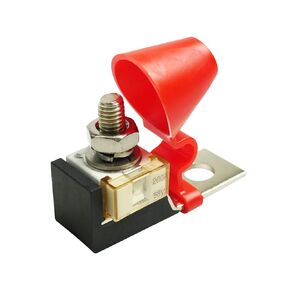 MRBF Terminal Fuse Block with Fuse, 200A 58V DC Maximum, Single Stud 5/16" (M8) Compact Marine Rated Battery Fuse