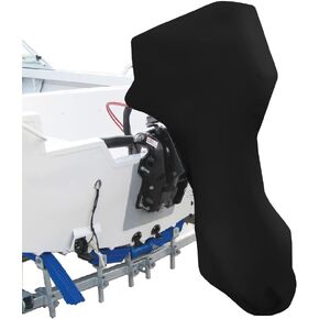 Seamander Outboard Motor Cover,Full Motor Outboard Cover, Engines Cover Waterproof Boat Cover (Black, Fits 6-15 HP)
