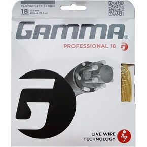 Gamma Sports Live Wire Tennis Racket String Multifilament Series- Softer Cushioned Feel For Exceptional Power and Greater Control That Is Easy On The Arm - 16L, 17, or 18 Gauge (Natural)