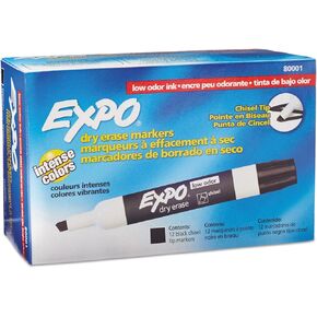 Low-Odor Dry-Erase Marker, 12 Pack
