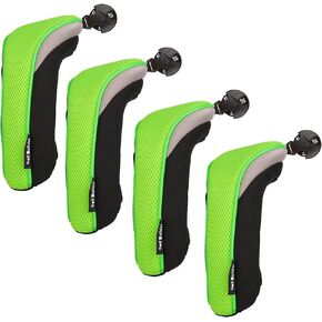 Sword &Shield sports Golf Hybrid Club Head Covers Set of 4 with Interchangeable No. Tag UT Cover