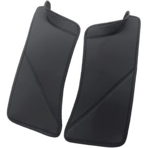 Leather Door Sill Protector for 2021 2022 2023 Tesla Model Y (NOT Fit 7 Seater) Rear Door Entry Guards Scuff Plate Rear Seat Anti Kick Pad Trim Cover