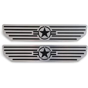 DV8 Offroad Door Sill Plates for 2018-2022 Wrangler JL and 2020-2022 Gladiator JT | Front Pair | Embossed with Since 1941" | Billet Aluminum Construction