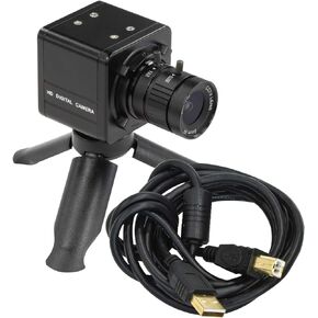 Arducam for Raspberry Pi HQ Camera, 12MP IMX477 HQ Webcam with Audio, 6mm CS-Mount Lens, Metal Enclosure, Tripod and USB Cable