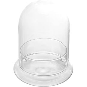 NUOBESTY Clear Glass Dome Cloche with Base Antique Bell Jar Display Dome Terrarium Display Dome Decorative Case for Plants Succulents Fairy Lights Photos Decorative Fill