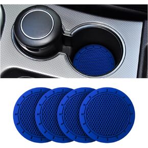 XINLIYA 4 Pack Car Cup Holder Coaster, 2.75 Inch Diameter Non-Slip Universal Insert Coaster, Durable, Suitable for Most Car Interior, Car Accessory for Women and Men (Black)