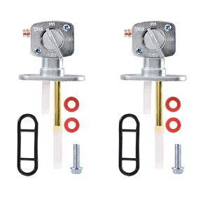 WOOSTAR 1/4" Fuel Valve Petcock Replacement for Kawasaki Bayou ATV 4 Wheeler Pit Dirt Bike Pack of 2