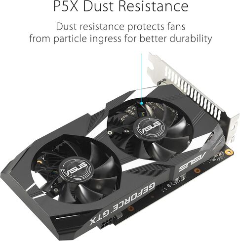ASUS Dual GeForce® GTX 1650 V2 OC Edition 4GB GDDR6 (PCIE 3.0، ذاكرة GDDR6 سعة 4 جيجابايت، HDMI 2.0b، DisplayPort 1.4a، DVI-D، IP5X مقاوم للغبار، تلقائي للغاية) in Saudi Arabia