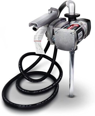 مجموعة مضخة نقل الوقود 15GPM/57LPM DC 12V 180W 22A محرك دوارة دوارة مع خرطوم تفريغ مضاد للكهرباء الساكنة بطول 14 قدم وفلتر، وأنبوب شفط قابل للتمديد، ومحول بونج 2 بوصة وفوهة يدوية من الألومنيوم in Saudi Arabia