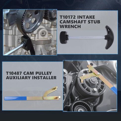 9 قطعة مؤقت اشتعال المحرك أدوات عمود الحدبات والعمود المرفقي أداة توقيت مجموعة ل VAG EA211 1L 1.2L 1.4L 1.6L FSI TSI TFSI محرك البنزين متوافق مع VW Audi A3 /Golf 7/جيتا الجديدة/سكودا/سيات ليون in Kuwait