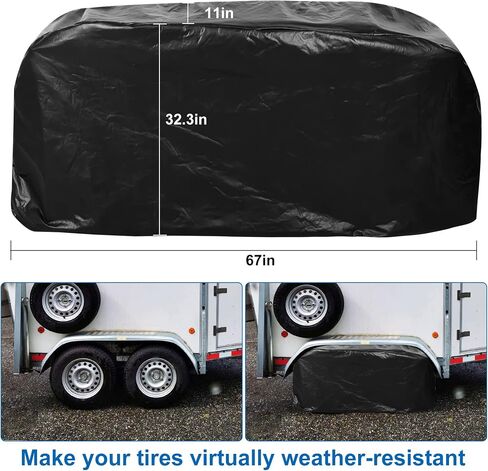 2pcs RV Dual Axle Wheel Cover-Heavy Duty Waterproof Double Tire Cover RV Tire Dual Wheel Cover-Cold & Sun Protection for RVs Campers Dual Axle Trailers Tires from 30" to 32" Dia. in Saudi Arabia