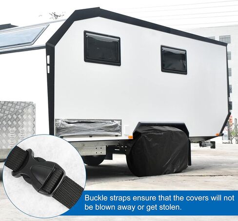 2pcs RV Dual Axle Wheel Cover-Heavy Duty Waterproof Double Tire Cover RV Tire Dual Wheel Cover-Cold & Sun Protection for RVs Campers Dual Axle Trailers Tires from 30" to 32" Dia. in Saudi Arabia