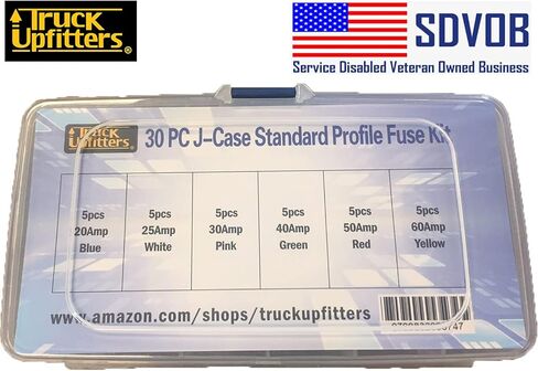 30 قطعة من مجموعة الصمامات الطويلة/القياسية للسيارات JCASE على شكل صندوق للعلامات التجارية الأجنبية والمحلية للشاحنات الصغيرة والسيارات وسيارات الدفع الرباعي. يأتي مع علبة و20، 25، 30، 40، 50، و60 أمبير! in Kuwait