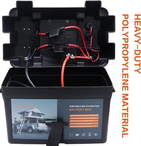 AMOMDPOWER 12-24V صندوق البطارية الذكية المحمولة الثقيلة متعددة الوظائف نظام كهربائي للتخييم التحديثية صناديق التحكم في البطارية صندوق الطائر لمقطورة قارب البحرية سيارة RV الشمسية (البطارية غير المدرجة) in Kuwait