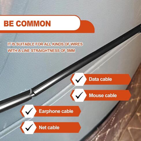4PCS Car Concealed Wire Sleeve, Black PVC Auto Split Sleeving Wire Cord Organizer - Adhesive Cable Hidden Protector for USB, Audio and Video Line in Saudi Arabia