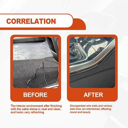 4PCS Car Concealed Wire Sleeve, Black PVC Auto Split Sleeving Wire Cord Organizer - Adhesive Cable Hidden Protector for USB, Audio and Video Line in Saudi Arabia