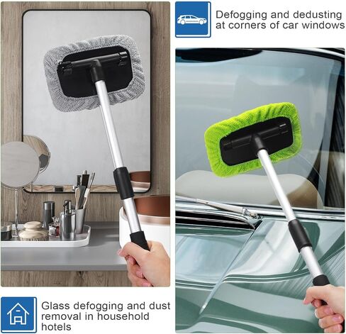 Frienda 3 Sets Inside Windshield Cleaner Tool, Car Window Cleaner with 3 Spray Bottles 3 Detachable Handle and 9 Reusable Microfiber Pads for Auto Interior Cleaning in Saudi Arabia