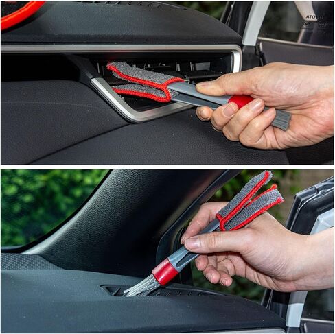 4 قطع من فرشاة غبار السيارة المصنوعة من الألياف الدقيقة فائقة النعومة لتنظيف السيارة والشاحنة وسيارات الدفع الرباعي والمركبات الترفيهية والدراجات النارية، منفضة غبار السيارة بمقبض قابل للتمديد، أداة تنظيف فرشاة تنظيف الكمبيوتر والمنزل والكمبيوتر in Kuwait