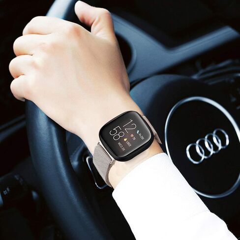 سوار مغناطيسي من Fitbit Versa 2 للنساء/الرجال، 3 قطع من حزام ميلانو لساعة Fitbit Versa Lite/Versa/Versa2 الذكية، سوار معصم بديل من الفولاذ المقاوم للصدأ in Kuwait
