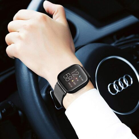 سوار مغناطيسي من Fitbit Versa 2 للنساء/الرجال، 3 قطع من حزام ميلانو لساعة Fitbit Versa Lite/Versa/Versa2 الذكية، سوار معصم بديل من الفولاذ المقاوم للصدأ in Kuwait