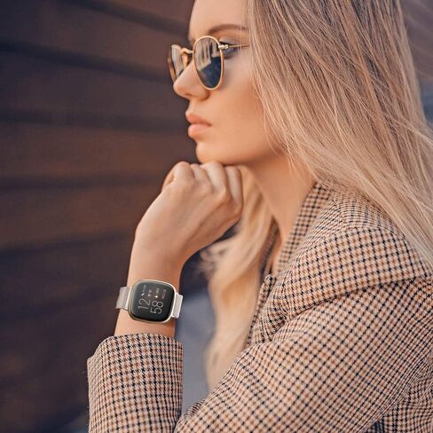 سوار مغناطيسي من Fitbit Versa 2 للنساء/الرجال، 3 قطع من حزام ميلانو لساعة Fitbit Versa Lite/Versa/Versa2 الذكية، سوار معصم بديل من الفولاذ المقاوم للصدأ in Kuwait