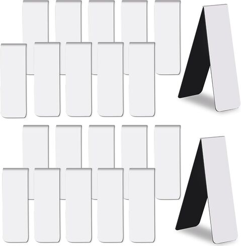 Whaline 36Pcs Magnetic Bookmark Blank Book Marker Clip Magnetic Clips DIY Handmade Page Markers for School Home Office Supplies Reading Gifts, 0.8 x 2.4Inch in Saudi Arabia