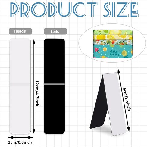 Whaline 36Pcs Magnetic Bookmark Blank Book Marker Clip Magnetic Clips DIY Handmade Page Markers for School Home Office Supplies Reading Gifts, 0.8 x 2.4Inch in Saudi Arabia