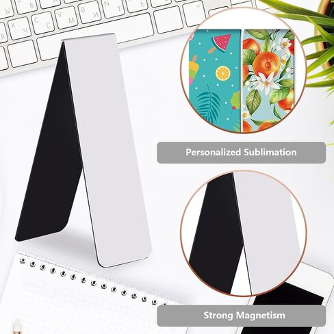 Whaline 36Pcs Magnetic Bookmark Blank Book Marker Clip Magnetic Clips DIY Handmade Page Markers for School Home Office Supplies Reading Gifts, 0.8 x 2.4Inch in Saudi Arabia