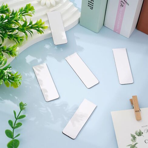 Whaline 36Pcs Magnetic Bookmark Blank Book Marker Clip Magnetic Clips DIY Handmade Page Markers for School Home Office Supplies Reading Gifts, 0.8 x 2.4Inch in Saudi Arabia