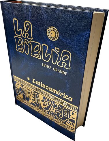 La Biblia Catolica Latinoamericana Letra Grande Edicion Cartone en Español con Señalador Biblico - الطبعة الإسبانية للكتاب المقدس الكاثوليكي في أمريكا اللاتينية مع الإشارات المرجعية (أزرق) in Kuwait