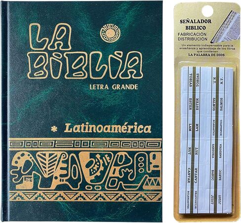 La Biblia Catolica Latinoamericana Letra Grande Edicion Cartone en Español con Señalador Biblico - الطبعة الإسبانية للكتاب المقدس الكاثوليكي في أمريكا اللاتينية مع الإشارات المرجعية (أزرق) in Kuwait