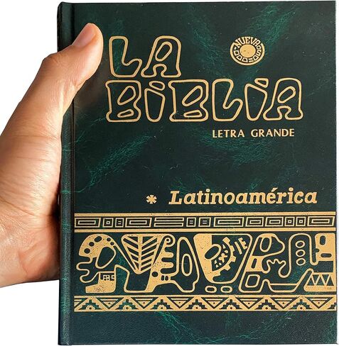 La Biblia Catolica Latinoamericana Letra Grande Edicion Cartone en Español con Señalador Biblico - الطبعة الإسبانية للكتاب المقدس الكاثوليكي في أمريكا اللاتينية مع الإشارات المرجعية (أزرق) in Kuwait