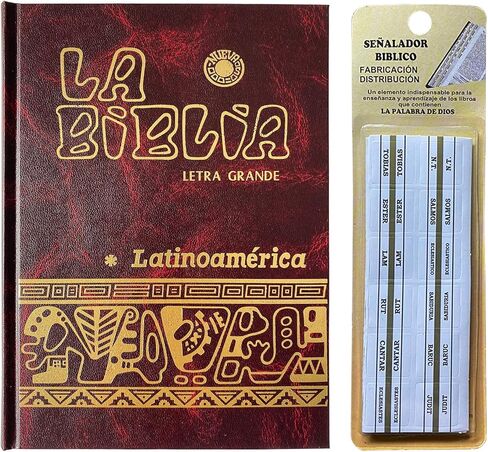 La Biblia Catolica Latinoamericana Letra Grande Edicion Cartone en Español con Señalador Biblico - الطبعة الإسبانية للكتاب المقدس الكاثوليكي في أمريكا اللاتينية مع الإشارات المرجعية (أزرق) in Kuwait