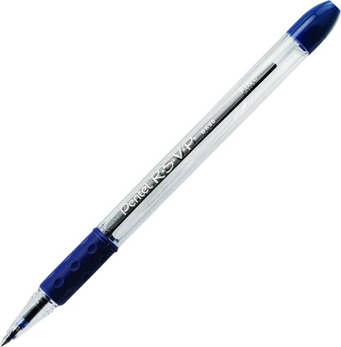 أقلام حبر جاف Pentel® R.S.V.P.®، ذات رأس رفيع، 0.7 مم، أسطوانة شفافة، حبر أزرق، عبوة من 12 قطعة in Saudi Arabia