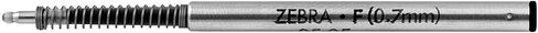 عبوة إعادة تعبئة قلم حبر جاف من الفولاذ المقاوم للصدأ Zebra F-Series، نقطة دقيقة، 0.7 مم، حبر أسود، عدد 10 in Kuwait