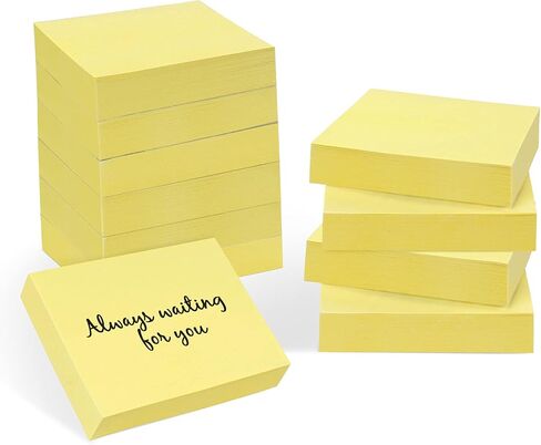 2400 Sheets Sticky Notes - 2 x 1.5 Notes Pads, Small Self-Adhesive Notes, Yellow Self-Stick Pads for Office Supplies, School, Home (24 Pack) in Saudi Arabia