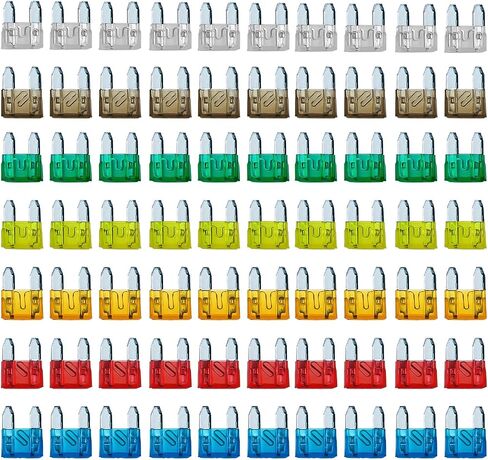 7 Kinds of ATM Mini Blade Fuses Assortment Car Fuse Set Automotive Car Trucks Boats SUV Auto Accessories 5A, 7.5A, 10A, 15A, 20A, 25A, 30A (Total 70pcs) in Saudi Arabia