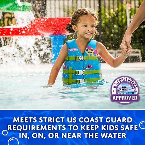 سترة نجاة للأطفال من Stearns Puddle Jumper، سترة نجاة متغيرة اللون للأطفال بوزن 30-50 رطلاً، سترة نجاة من النوع الثالث معتمدة من USCG لحمام السباحة والشاطئ والقوارب والمزيد in Kuwait