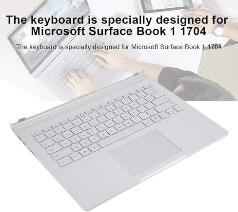 Keyboard for Microsoft Surface Book 1 1704 1705, Fast Reaction Without Delay, All Keys, Vivid Appearance, Multifunctional Keyboard for Notebook Laptop in Saudi Arabia