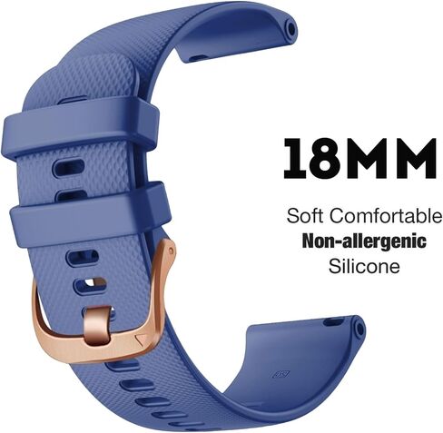 أحزمة ساعة من السيليكون لـ Garmin Venu 2S / Vivomove 3S / Vivoactive 4S / Venu 3S، حزام معصم بديل سريع الإصدار 18 مم لـ Garmin Forerunner 255s/265S in Saudi Arabia