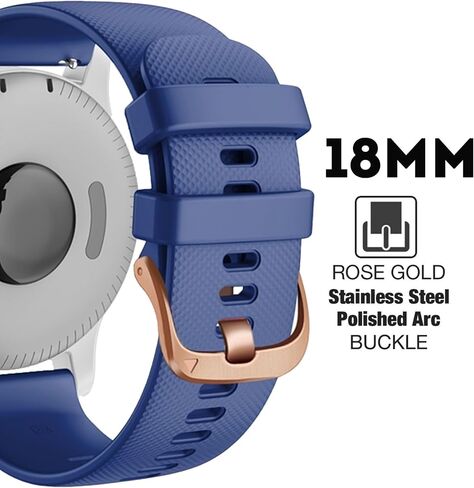 أحزمة ساعة من السيليكون لـ Garmin Venu 2S / Vivomove 3S / Vivoactive 4S / Venu 3S، حزام معصم بديل سريع الإصدار 18 مم لـ Garmin Forerunner 255s/265S in Saudi Arabia