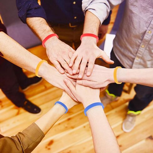 Soft Rubber Bracelets, Solid Single Color Blank Silicone-Wristbands,6 pcs/Pack for Men and Women… in Saudi Arabia